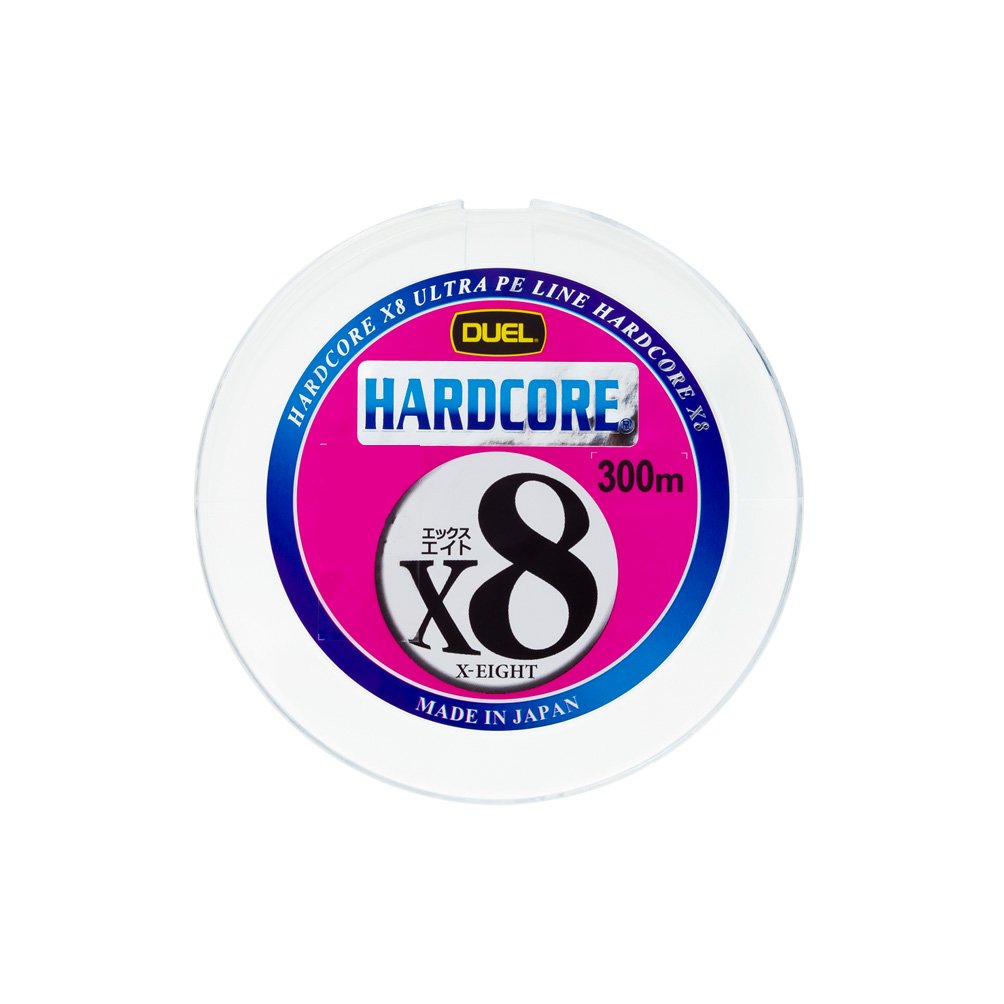 Duel Hardcore X8 PE Fishing Line, Fishing Line, Fishing Gear, High Strength, High Sensitivity, No. 2.5, 328.1 yd (300 m), Marking System, 32.8 ft (10 m) x 5 Colors