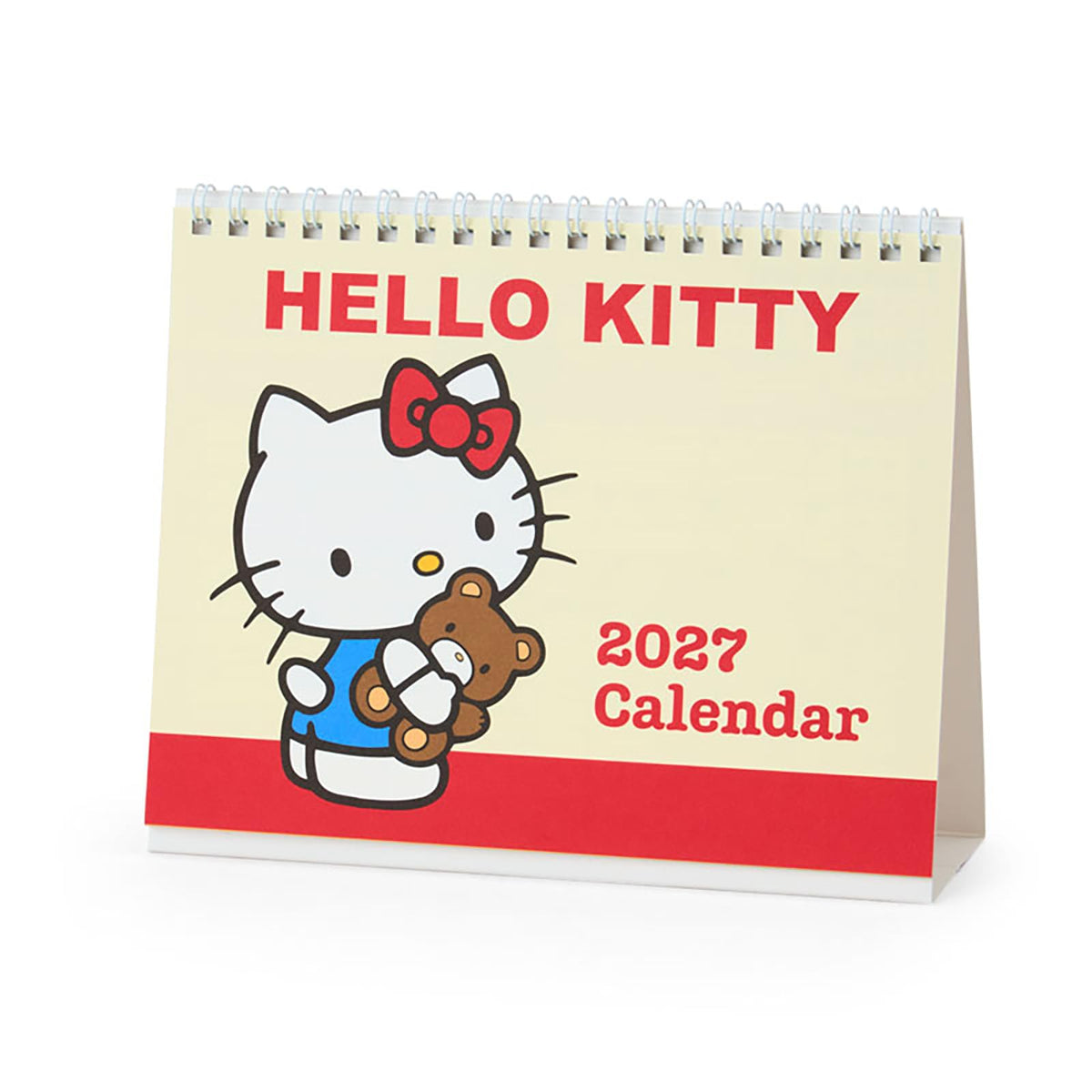 Sanrio 921238 Hello Kitty Ring Calendar, 2027 with Happy Day and Moon, Tabletop