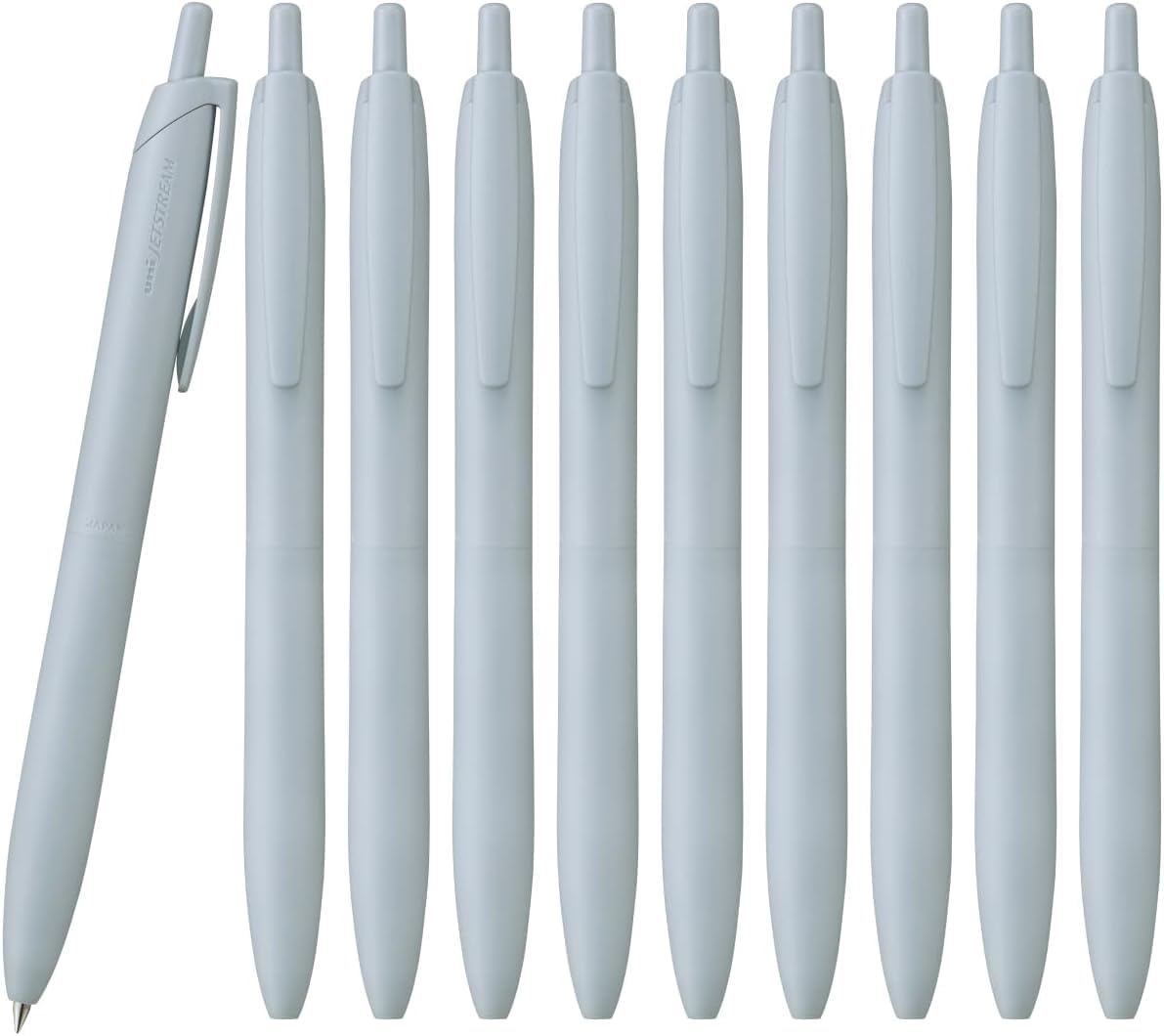 三菱鉛筆 Uni Jetstream Single Ballpoint Pen, Equipped with 0.7mm Lite Touch Ink (Black), Light Blue, SXNLS07.8, Set of 10