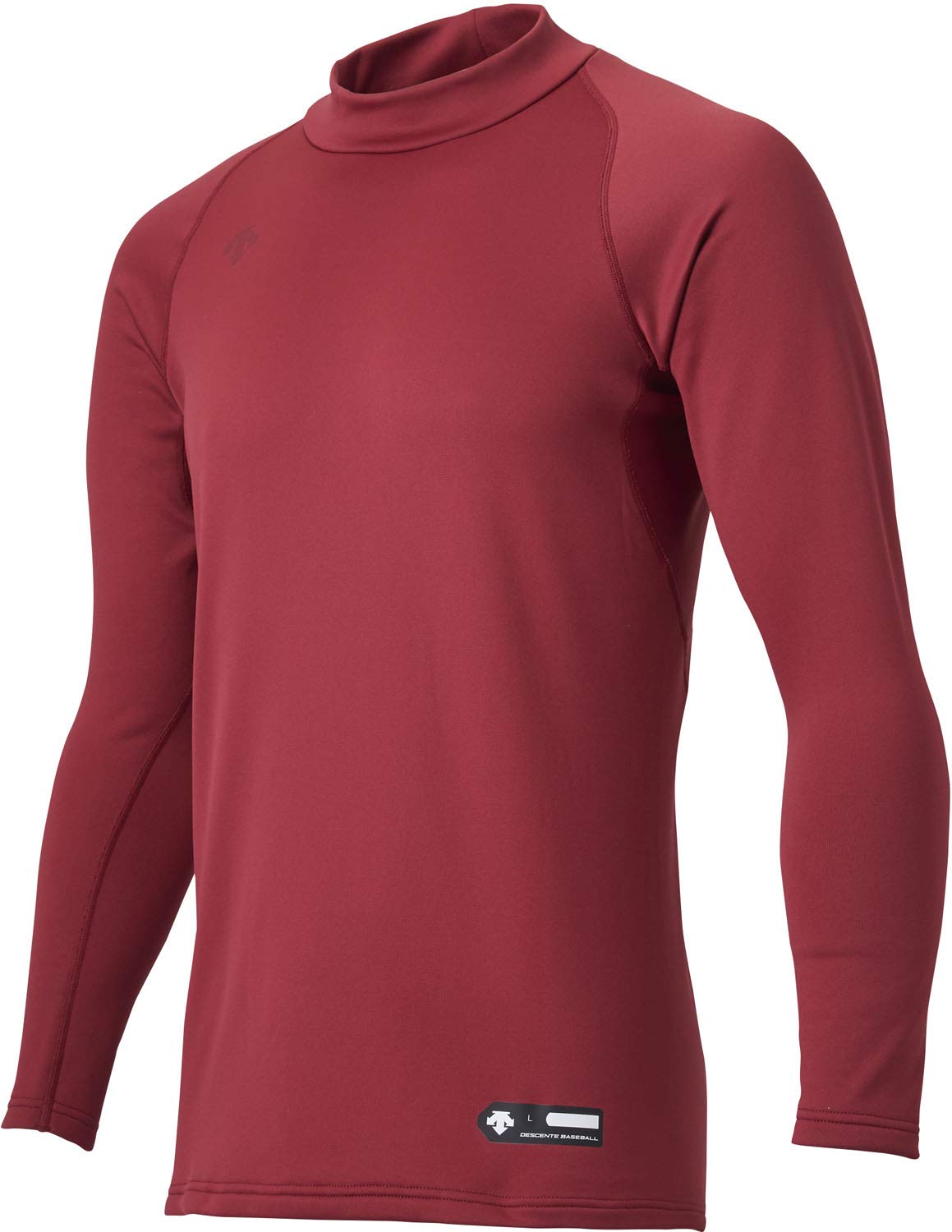 Descente STD-658 Baseball High Neck Long Sleeve Undershirt, Brushed Lining, Stretch Engine