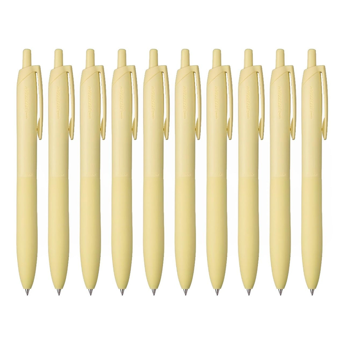 Uni Jetstream Single Ballpoint Pen, Equipped with 0.5mm Lite Touch Ink (Black), Light Yellow Body, SXNLS05.28, Set of 10