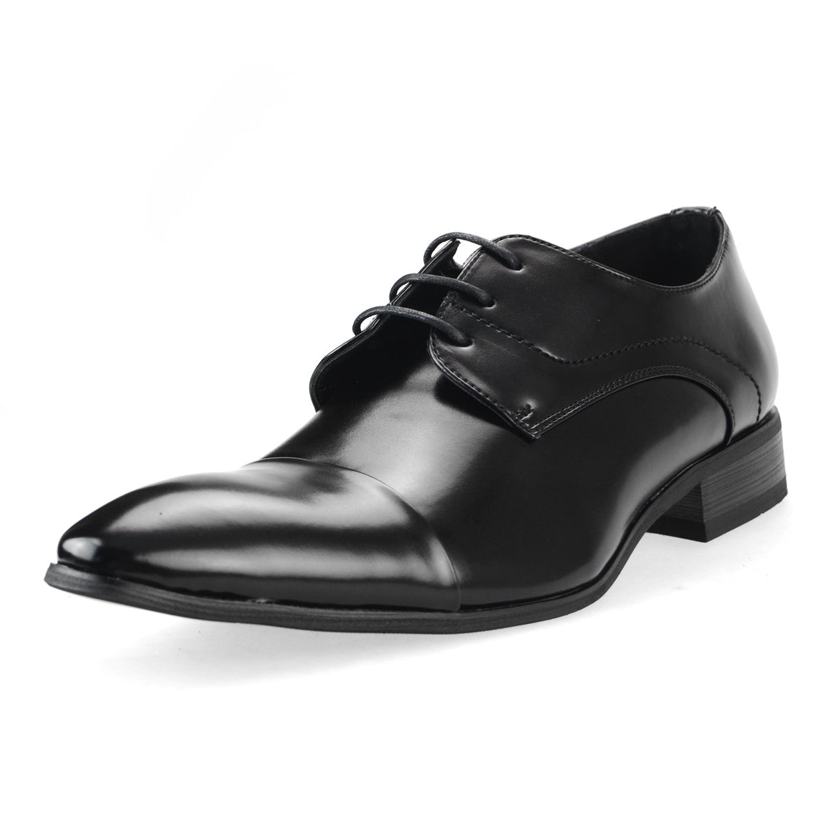 MM/ONE Oxford Shoes Shoes Men's Shoes Lace-up Fake Cap Toe Black 45 EU (US Men's 11 M)