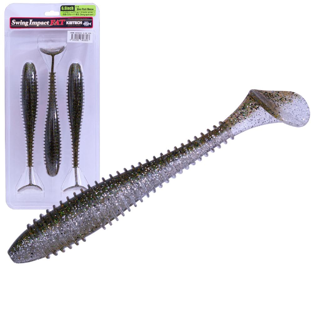 Keitech FS68416 Fat Swing Impact Silver Flash, 6.8"