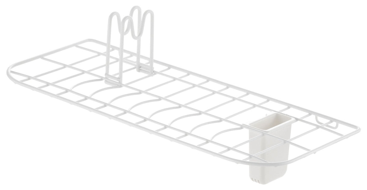 Richell Drainer, White, Sink Drainer, Wide, Drainer Pocket, Cutting Board Stand Included