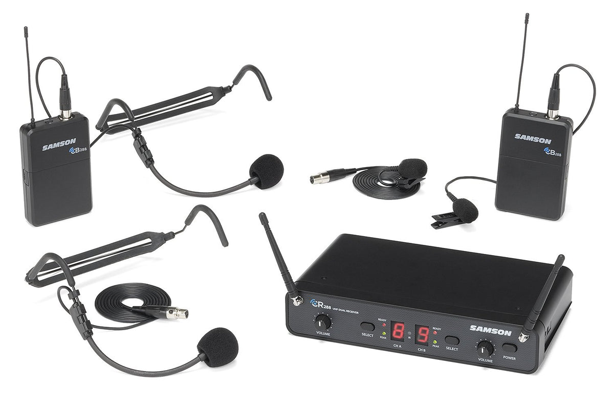 Samson Concert 288 Presentation Dual-Channel Headset & Lavalier Wireless System (I-Band)