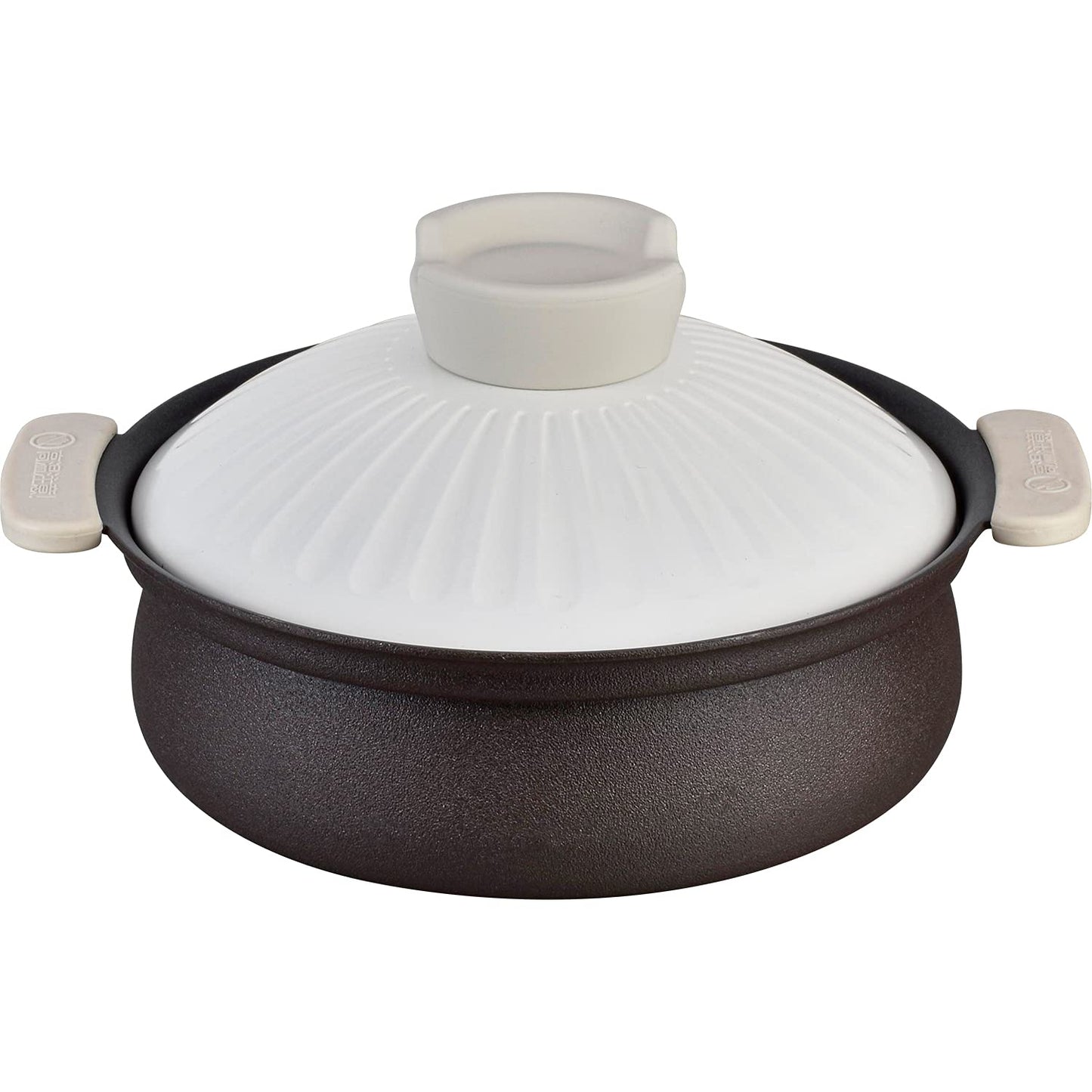 Wahei Freiz RB-2091 Tabletop Pot, 7.9 inches (20 cm), Lightweight, Earthenware Pot, Style, Easy to Clean, Fluorine Resin Treatment, Induction and Gas Compatible, Good Japanese