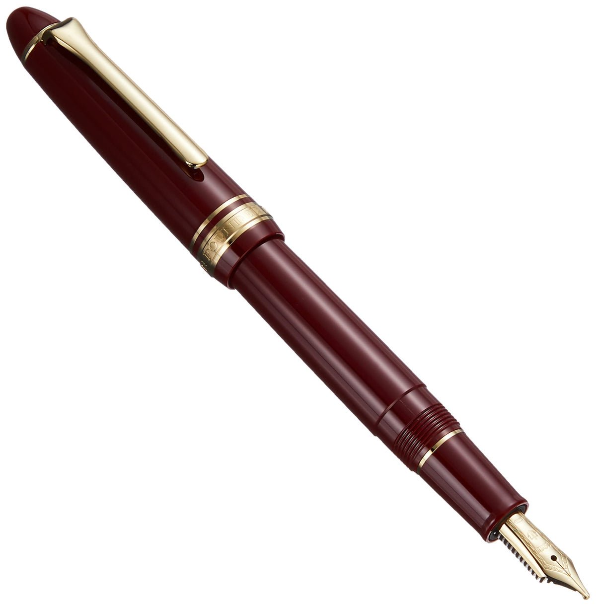 Sailor Fountain Pen Profit Casual Gold Trim Red Zoom 11-0570-730
