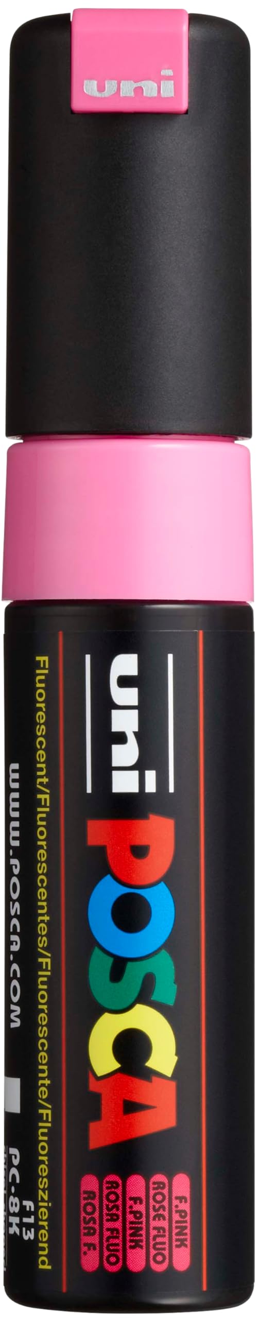 Posca Acrylic Paint Marker, Broad Chisel, Fluorescent Pink