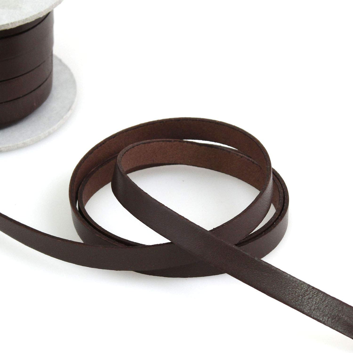 Nippon Cord Button Trading Genuine Leather Tanned Leather Tape 0.4 inch (10 mm) Width x 6.6 ft (2 m) Cut Cut