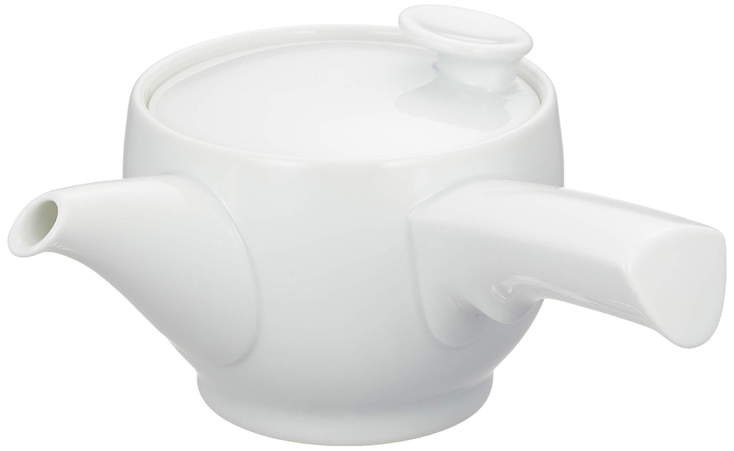 Hakusan Toki Teapot, For Right Hand, White Porcelain, Approx. φ4.1 x 3.7 inches (10.5 x 9.5 cm), 13.5 fl oz (400 ml), Teawa, Sawa, Hasamiyaki, Made in Japan
