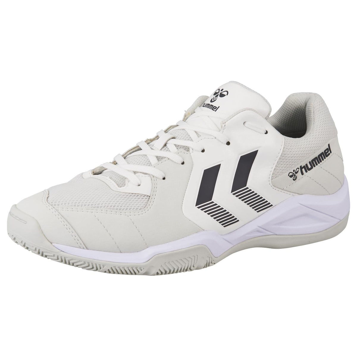 hummel(ヒュンメル) Men's Handball Shoe, White x Gray (1092), 27.0 cm