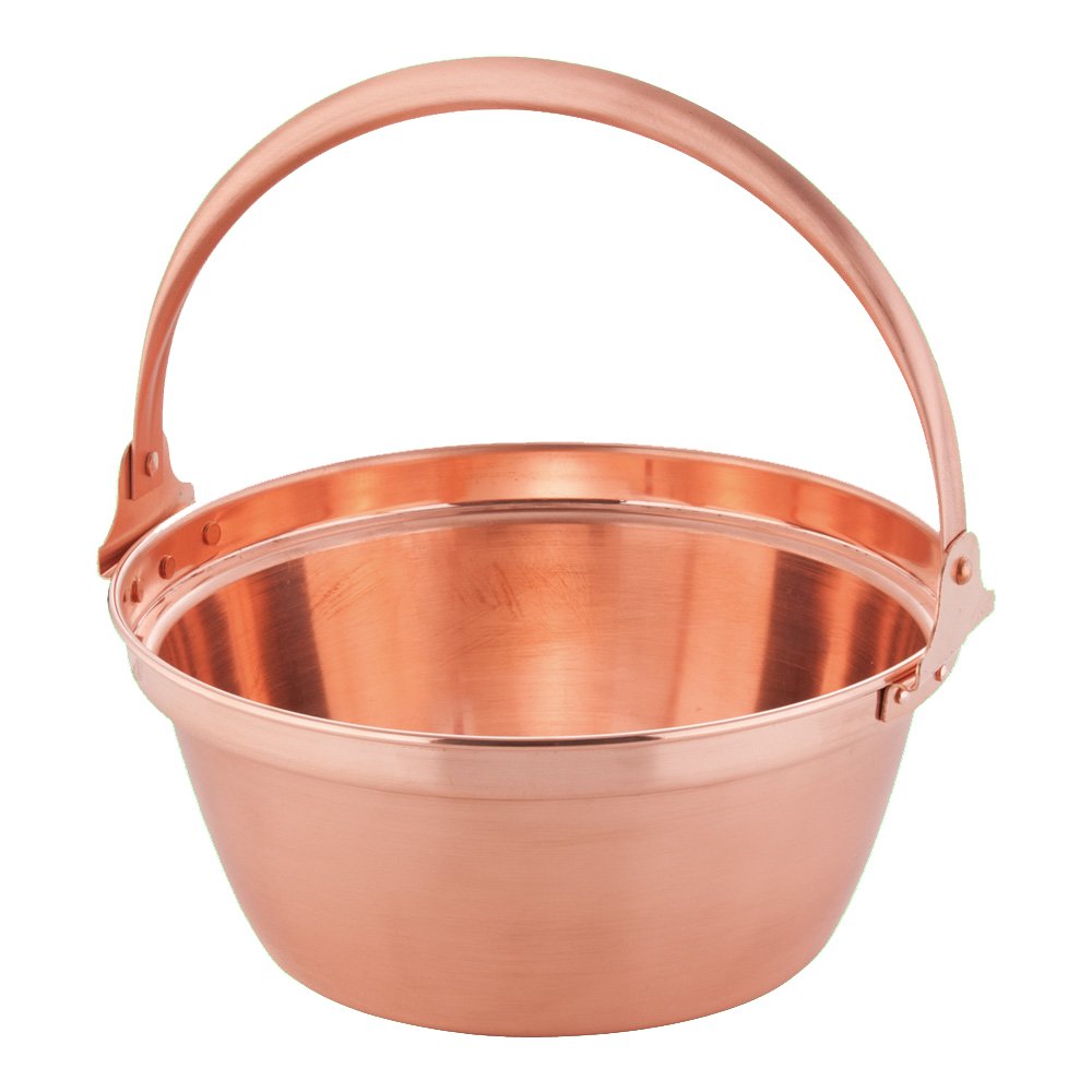 遠藤商事 Copper 山菜 Pot (Interior Tin without Pull) 27 cm asv01027