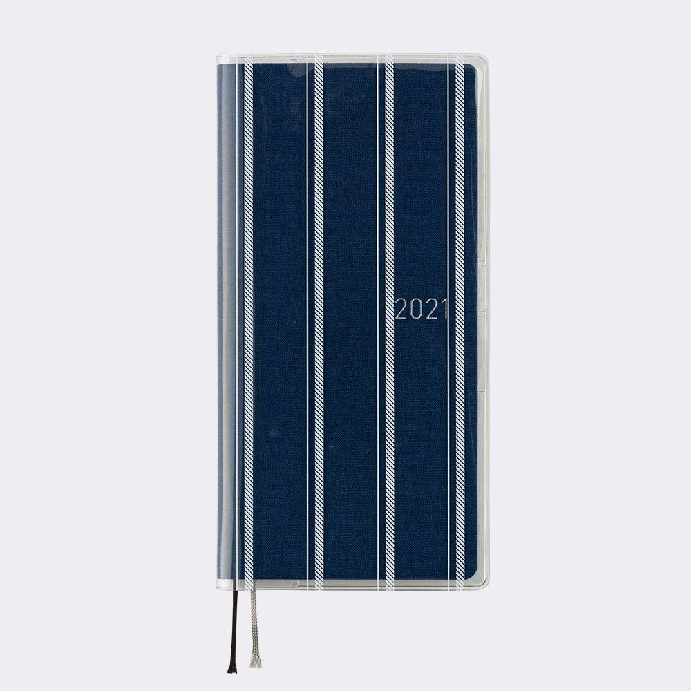 Hobonichi T21N0139BD100 Clear Cover Stripe for Week Size