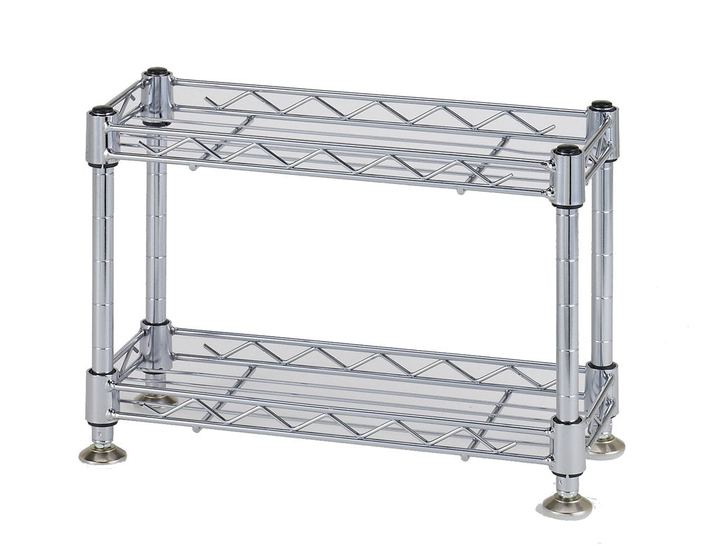 Doshisha WA3020-2 Luminous Super Light Series Kitchen Rack, Rustproof, Pole Diameter 0.5 inches (12.7 mm), Mini Rack, 2 Tiers, Width 12.0 x Depth 4.9 x Height 8.3 inches (30.5 x 12.5 x 21 cm)