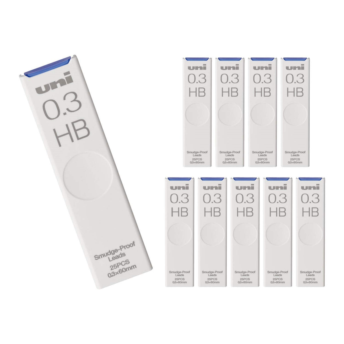 Mitsubishi Pencil Hako ULS0325HB Uni Mechanical Pencil Lead, 0.3, HB, 10 Pieces