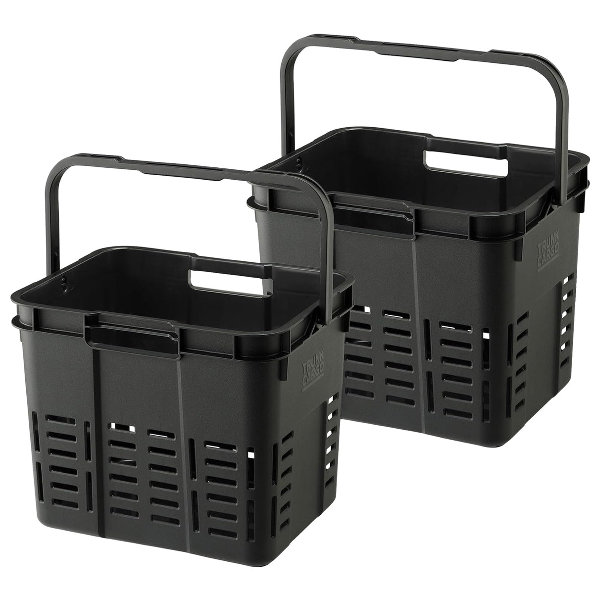 Squirrel Trunk Cargo Mesh Cargo/Inner Cargo Dedicated Lid, Set of 2, Black, Made in Japan, Basket, Camping, Plastic, Stylish, Picnic Dividers