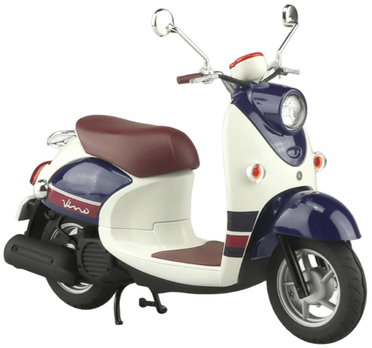 Aoshima Bunka Kyozai 1/12 The Bike Series No.60 Yamaha Vino '13 Dark Gray Gray Blue Metallic A Blue Beige Plastic Model (Motorcycles)
