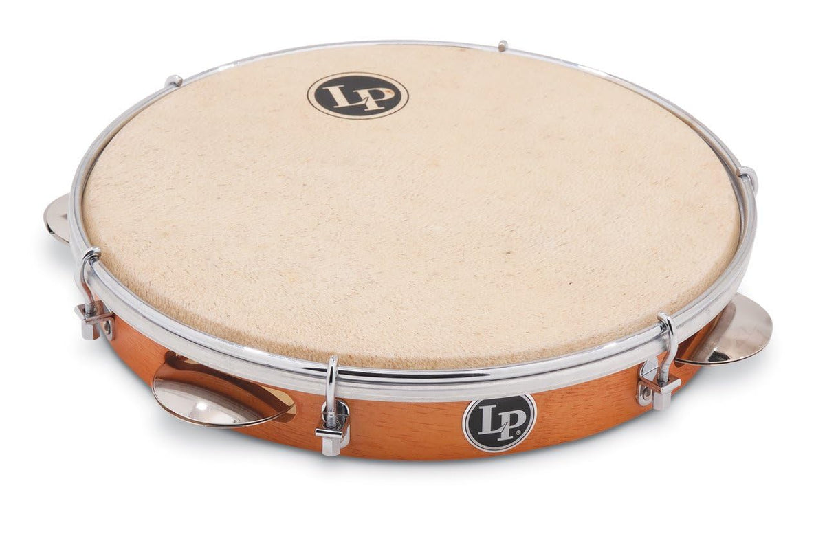 Latin Percussion LP RIO 10 inch Tunable Wood Pandeiro with Natural Head LP3010N,White
