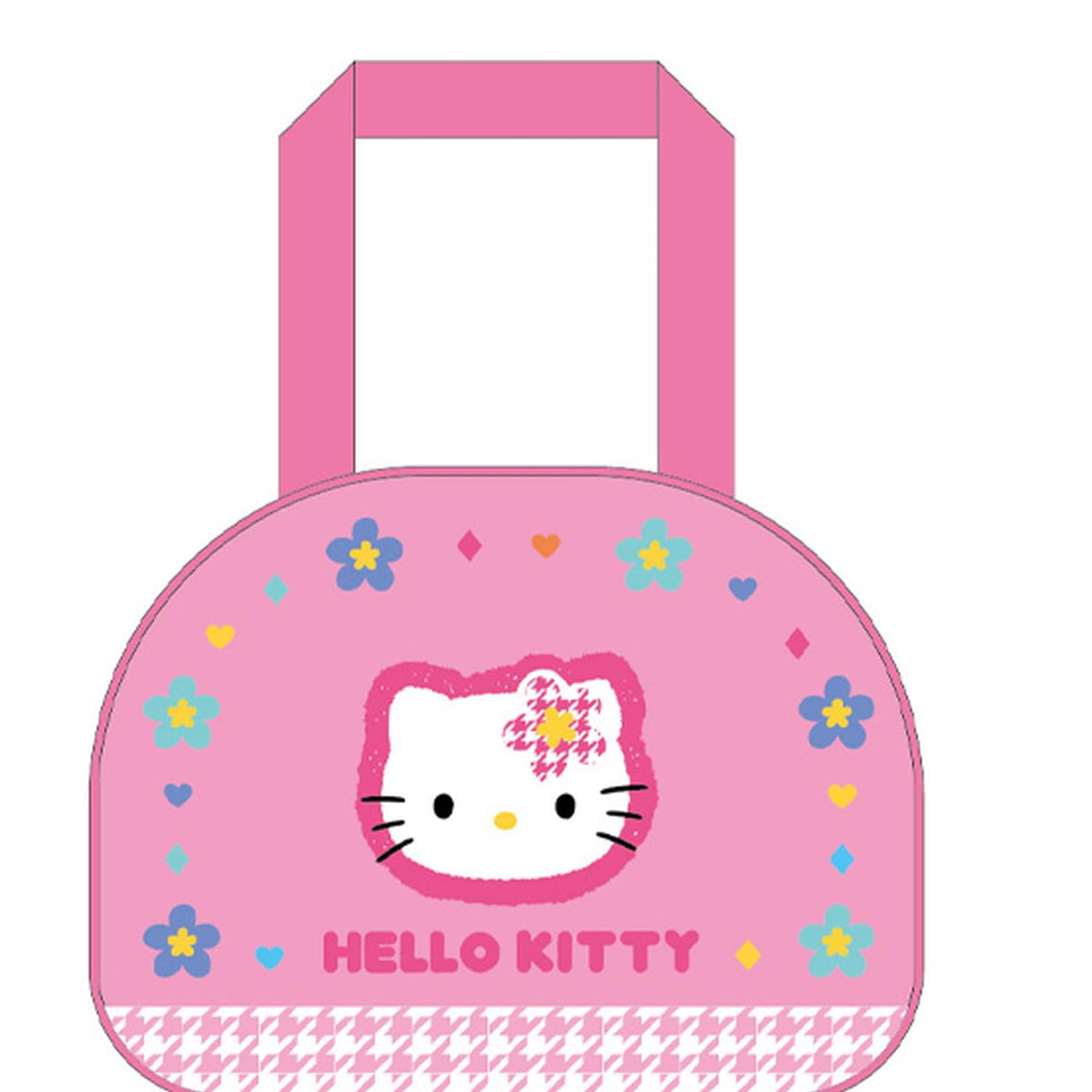 K Company Sanrio Characters Kids' Vinyl Boston Bag Hello Kitty CKB2-KT H21 x W27.5 x D10.6 cm