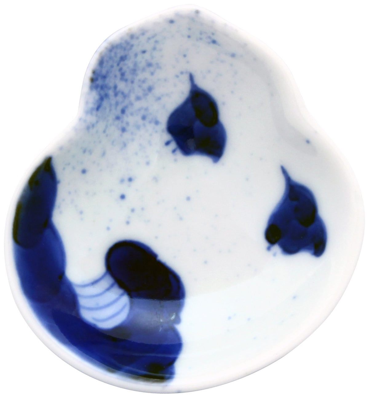 有田焼うつわ紀行(Aritayaki Utsuwa) Arita Ware Sota Kiln 97129 Gourd Shaped Bean Plate Wave Chidori