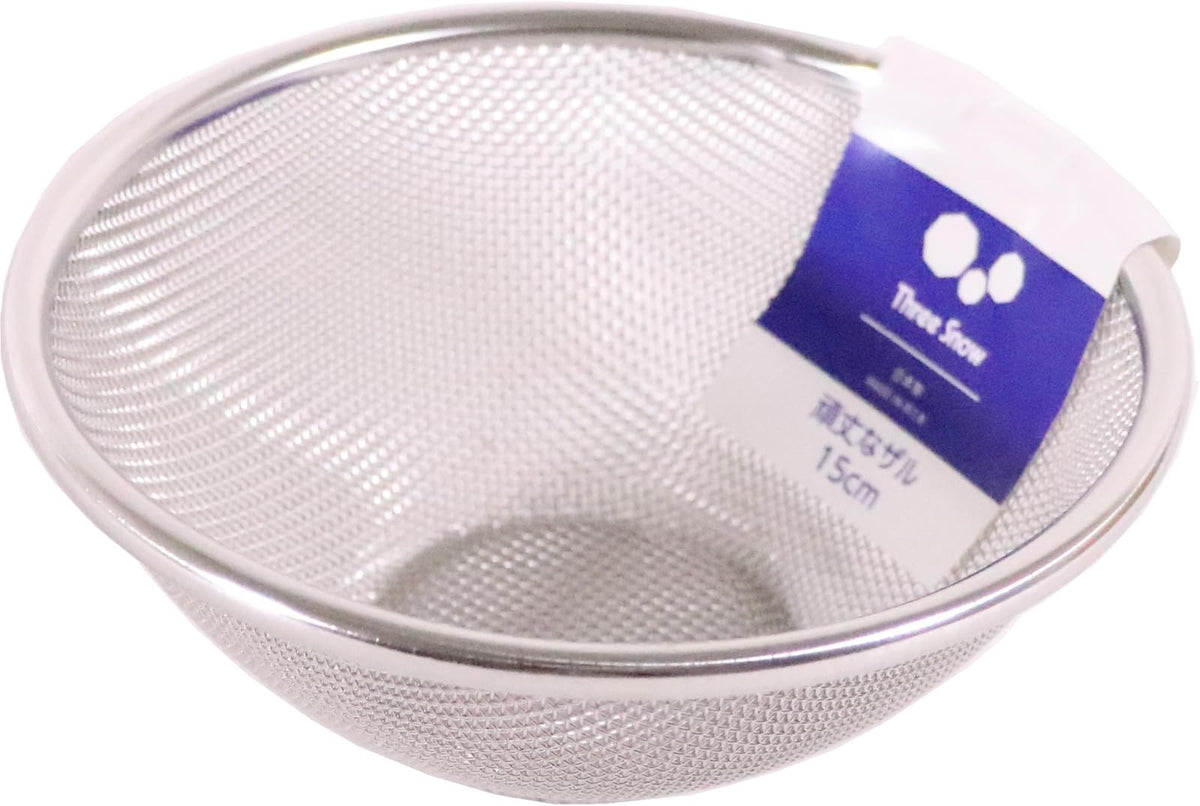 Shin-Etsu Works TS Heavy Duty Colander, 5.9 inches (15 cm) (16 Mesh), Stainless Steel, Japan AZL5601