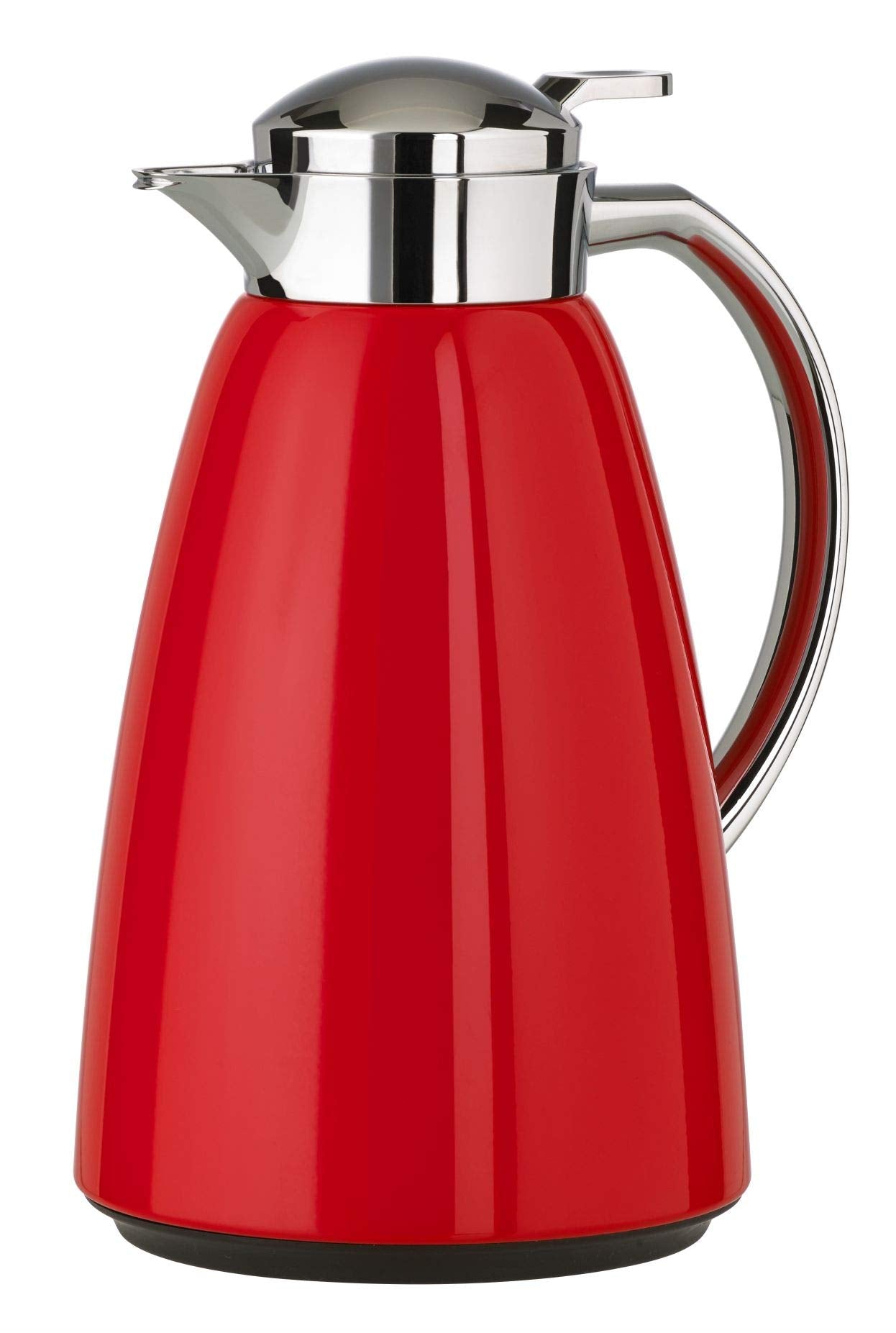 Emsa Campo Stainless Steel Thermal Carafe with Glass Liner, 34 oz, Red
