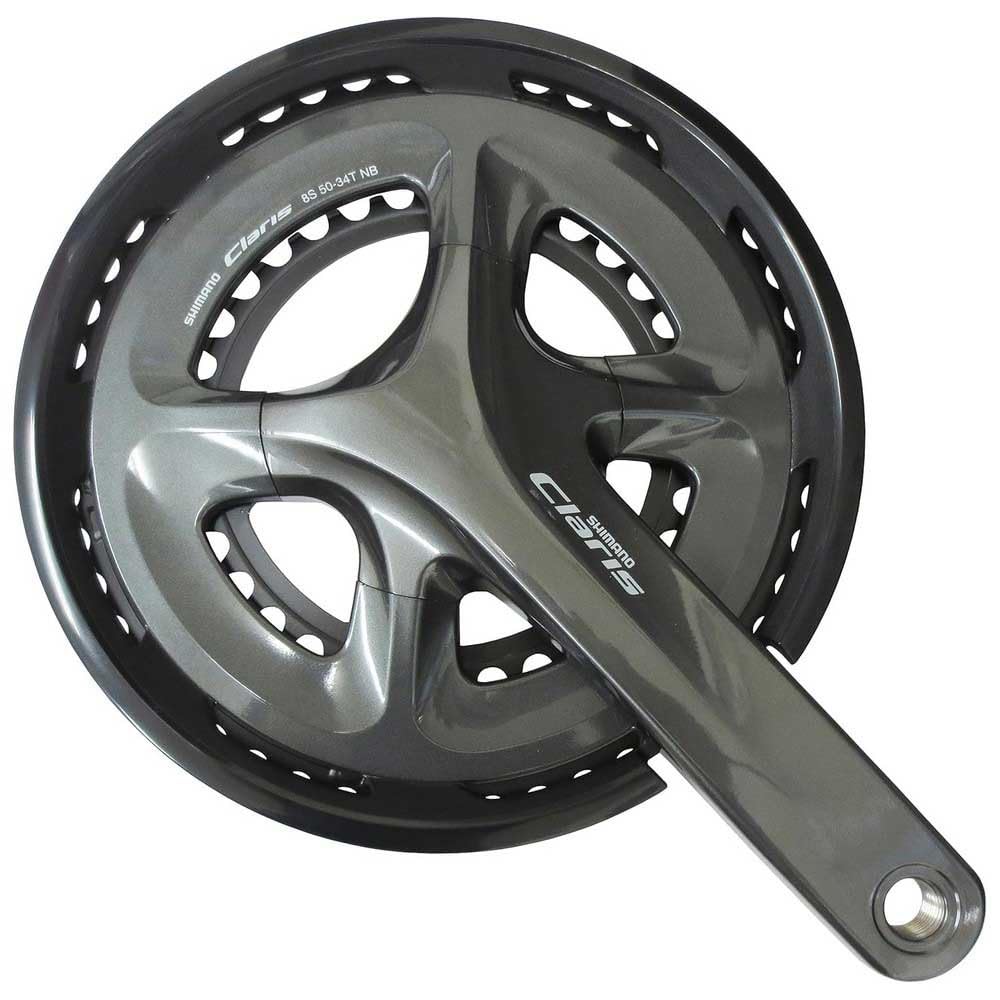 Shimano Unisex - Adult Claris Crankset, Black, Grey, One Size