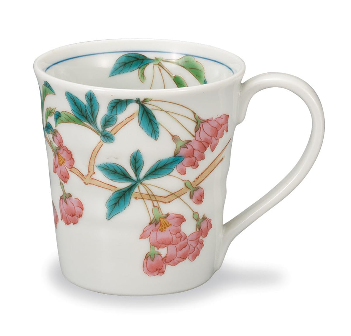 九谷焼いわたや(Kutaniyakiiwataya) Kutani Yaki Wataya Mug, Flower Haitang AP7-0806