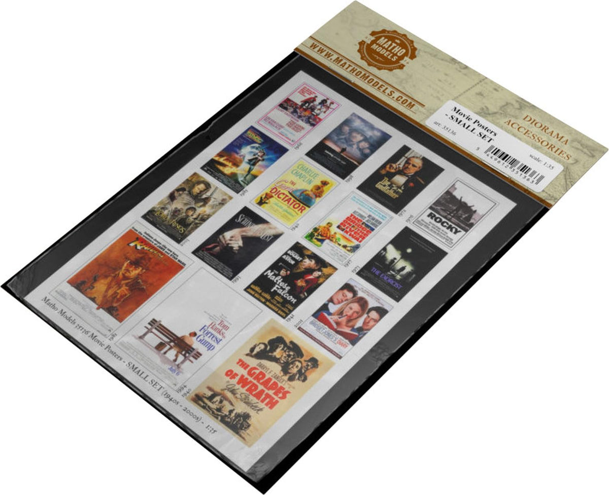 マソモデルズ MASO Models MH35136 1/35 Diorama Movie Poster Small Set 1940-2000s Scene Accessories