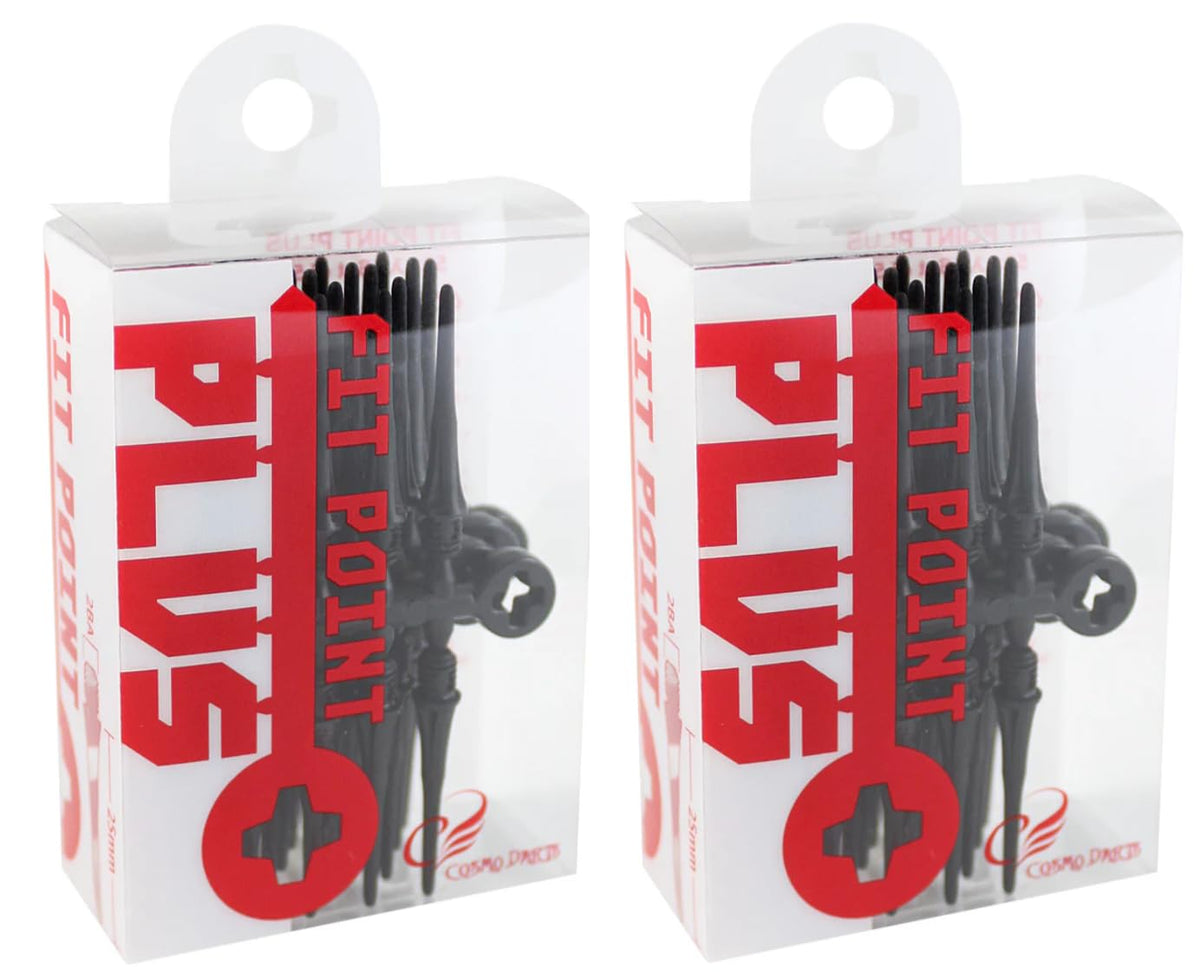 9DARTOUT 2-Pack of Fit Point Plus Replacement Dart Tips - Black