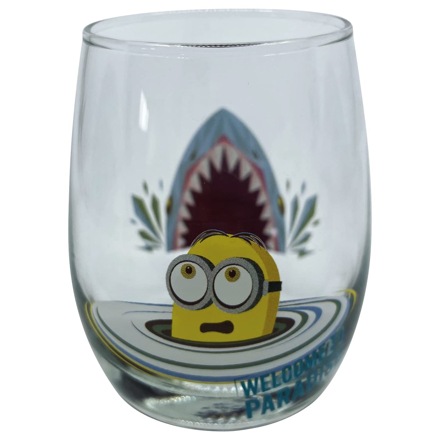 Minions SAN3572-3 3D Glass Cup, Tumbler, Approx. 11.2 fl oz (330 ml), Joe's Minions Goods, Movie, Tableware, Gift