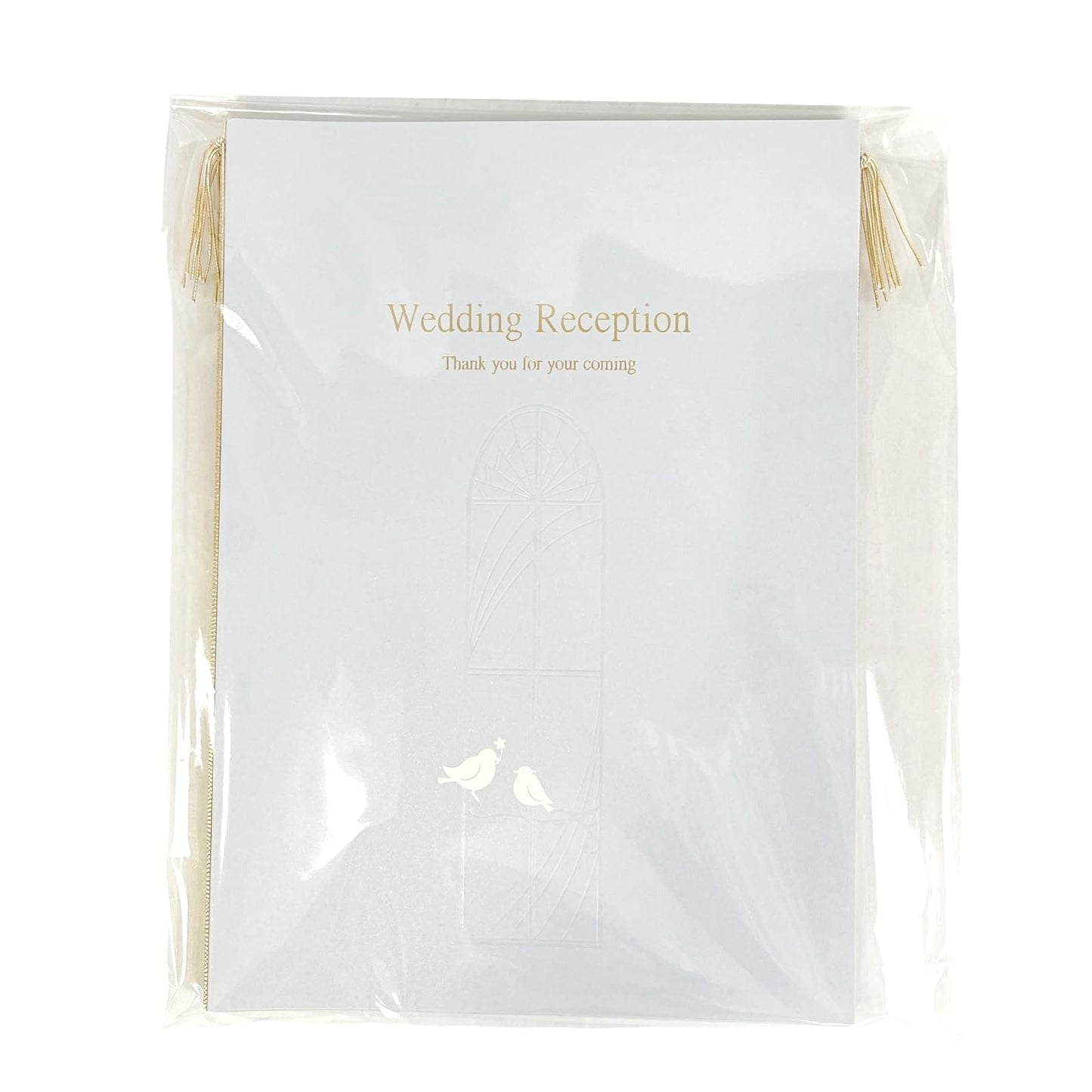 Q-FLA 835070 Place Table Set, Wedding, Cover, Ribbon, 10 Each, One Scene, Blue, Place Cards, Party Handmade, Wedding Bridal