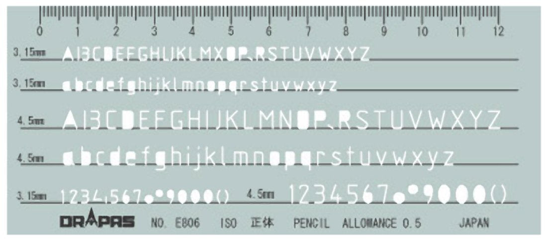 Gong pass template E806 alphanumeric identity ruler ISO 31806 (japan import)