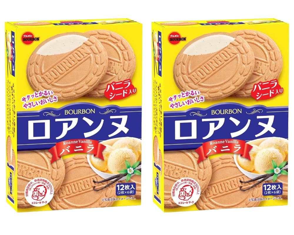 BOURBON "Roanne" Japanese Baked sweets Vanilla flavor ラ2 With MAIKO sticker Pio big bazar