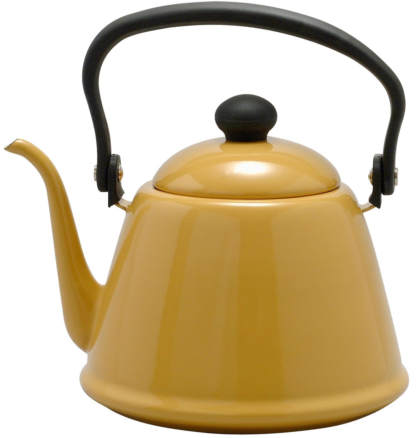 Nodahoro Drip Kettle, 0.6 gal (2 L), Enamel, Gas Fire/Induction Compatible, Thin Mouth, Made in Japan Camel DK-200CA