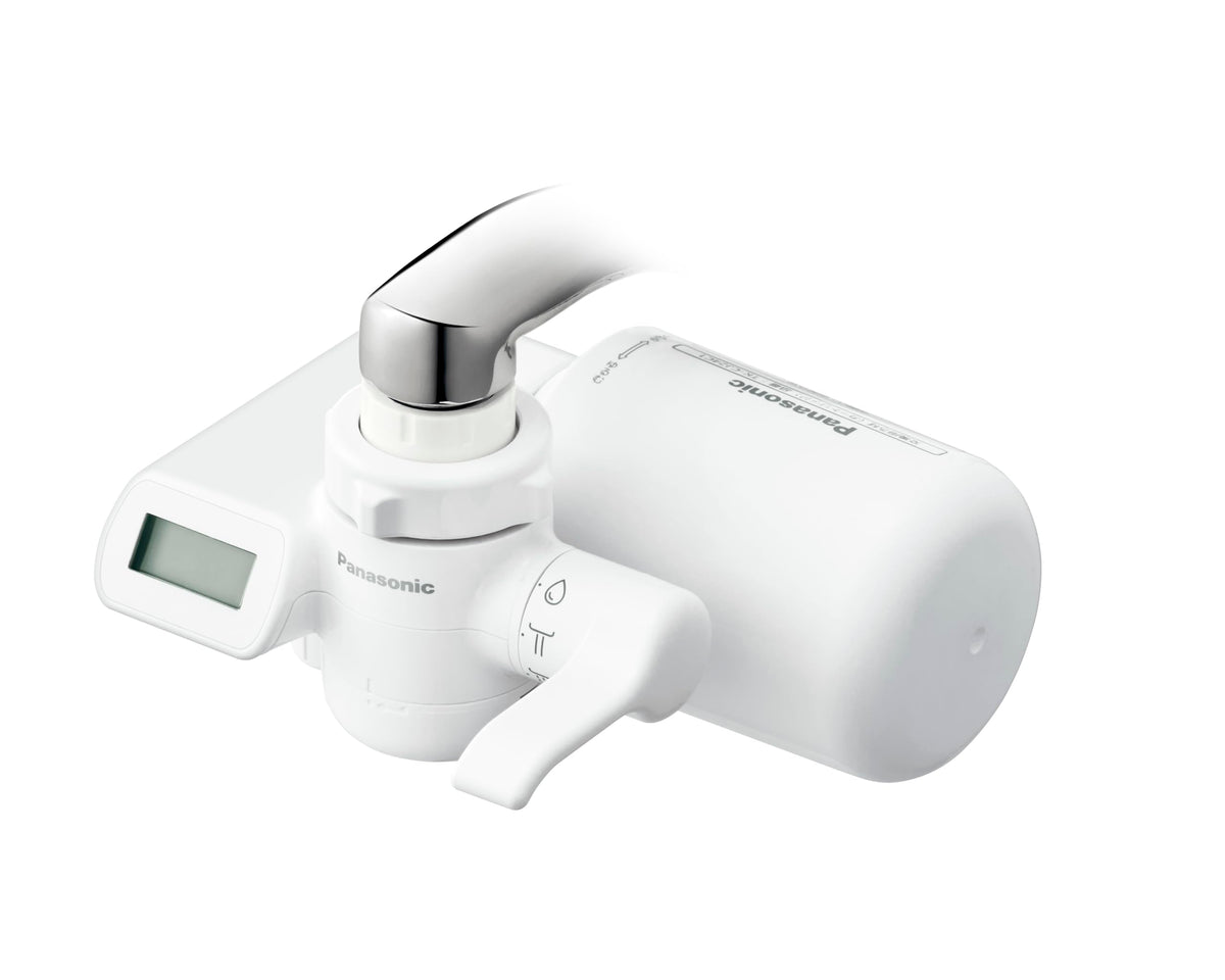 Panasonic TK-CJ24-W Faucet Direct Connection Water Purifier, Compatible with PFOS/PFOA Removal, LCD Display Type, White
