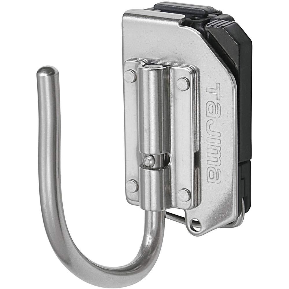 Tajima Safety System Detachable Tool Holder, Heavy Duty Heavy Duty Stainless Steel J-Hook Folding, Easy to Put on and Take Off, Attach to Belt Later, Easy to Replace Waist Tools, Choose Only the Tools