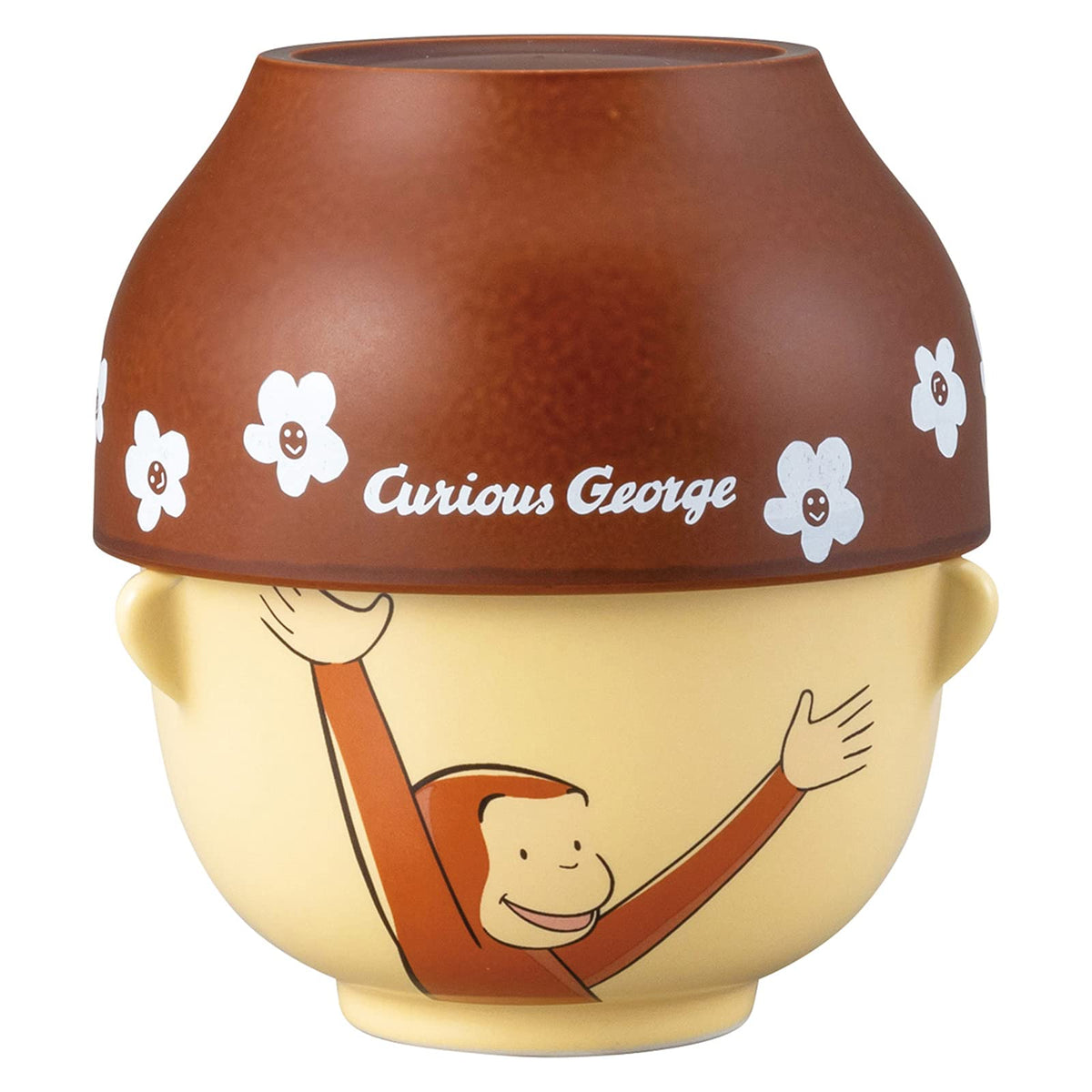 サンアート Sunart Curious George Soup Bowl and Rice Bowl Set, Mini Classic, SAN3501