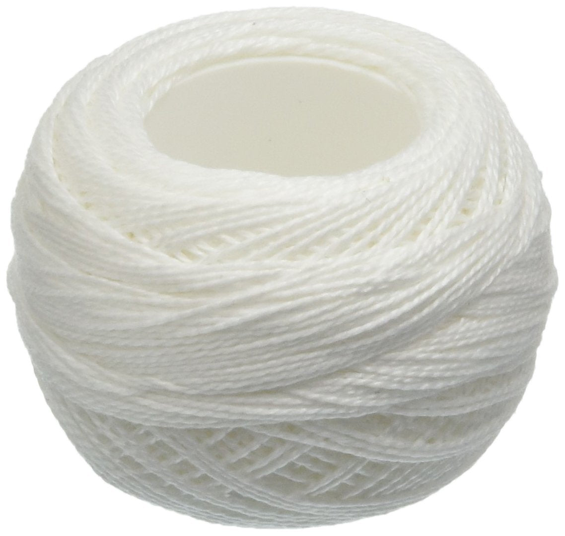 DMC Pearl Cotton Balls, Size 8, Snow White