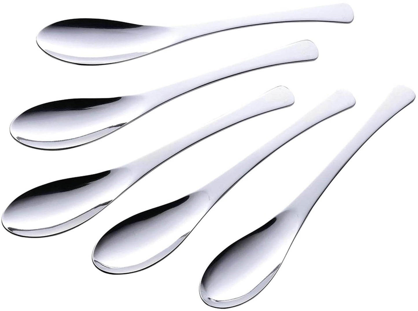 Shimomura Kihan 40248 TSUBAME Spoons, Quick Scoop, Set of 5, Stainless Steel, Made in Japan