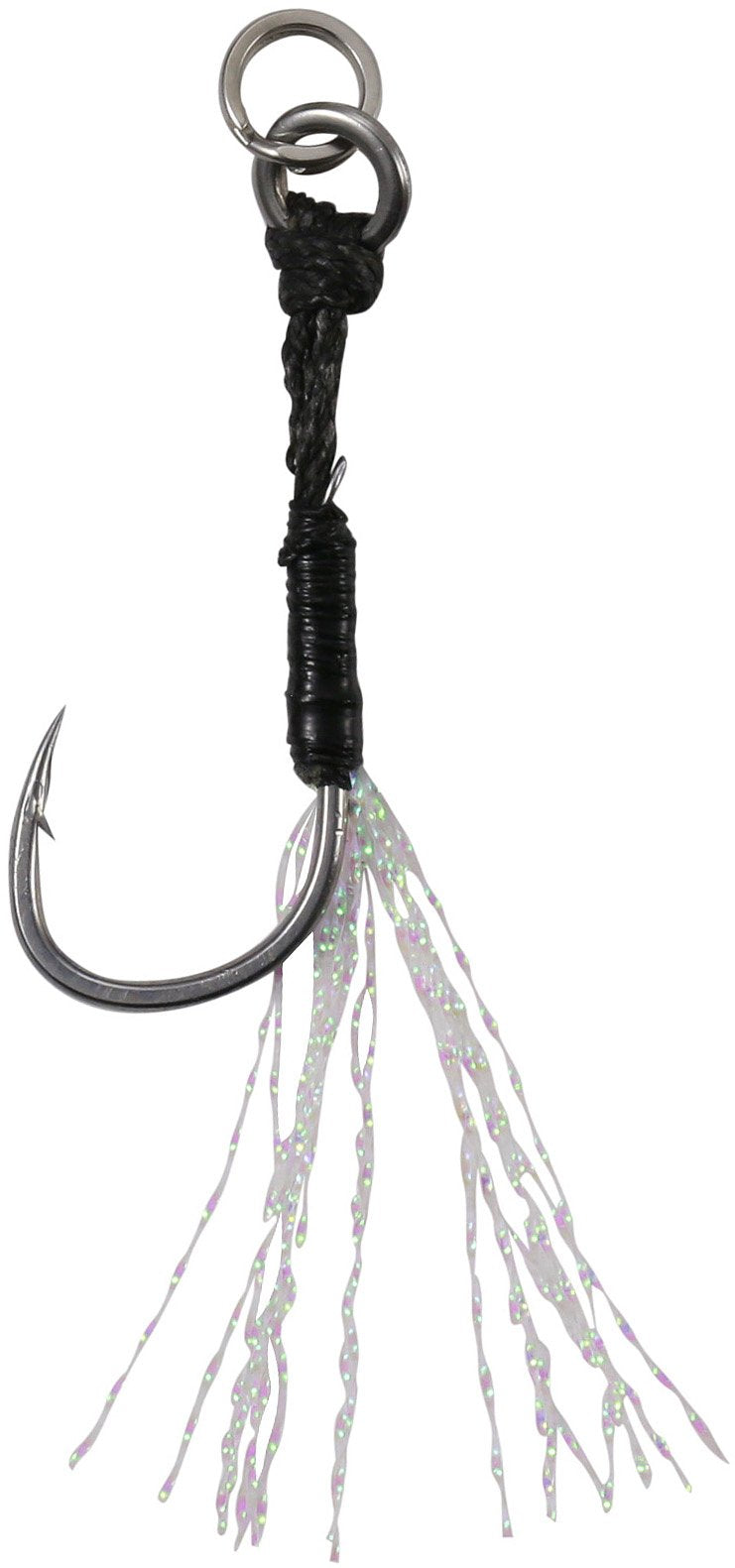 Duo Assist Hooks Drag Metal DC-SC #8, Clear Tinsel, 5 per Pack (0568)