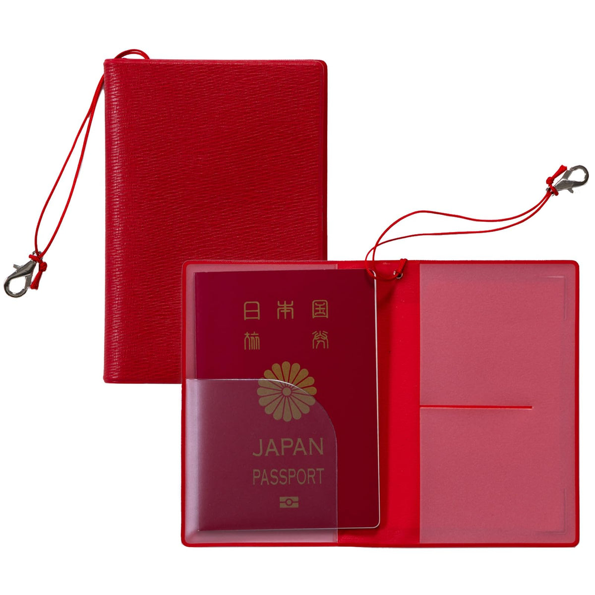 JTB Shoji 354402 Passport Cover, Skimming Prevention, Made in Japan, Red