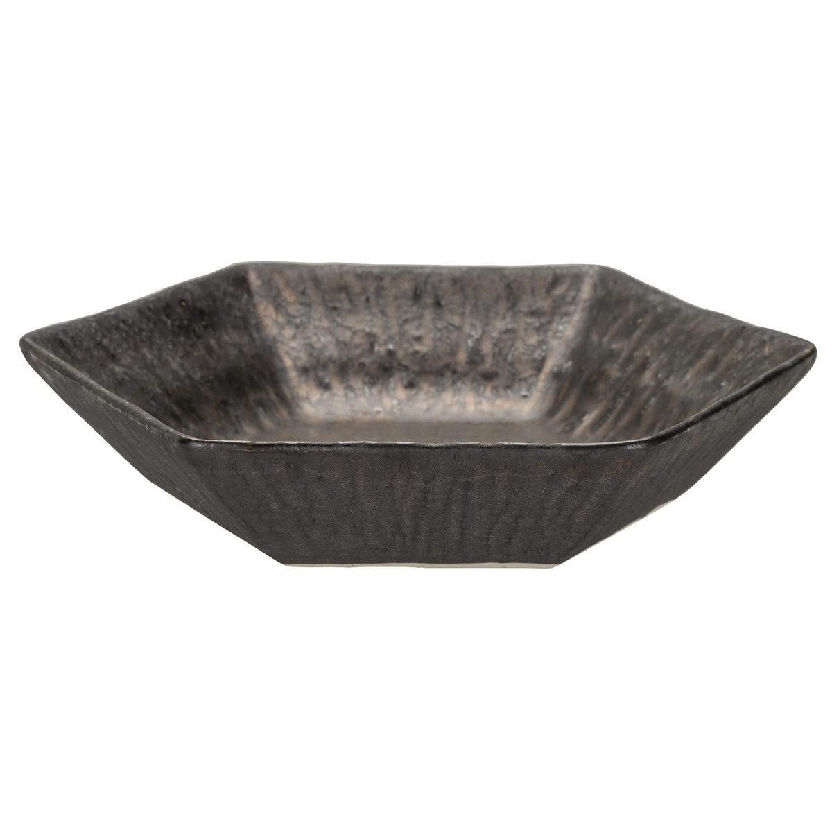 Mino Ware 130-0322 Pot, Bowl, Dish, Approx. 7.5 inches (19 cm), Microwave, Dishwasher Safe, Hex Design, Rust Crystal, Made in Japan
