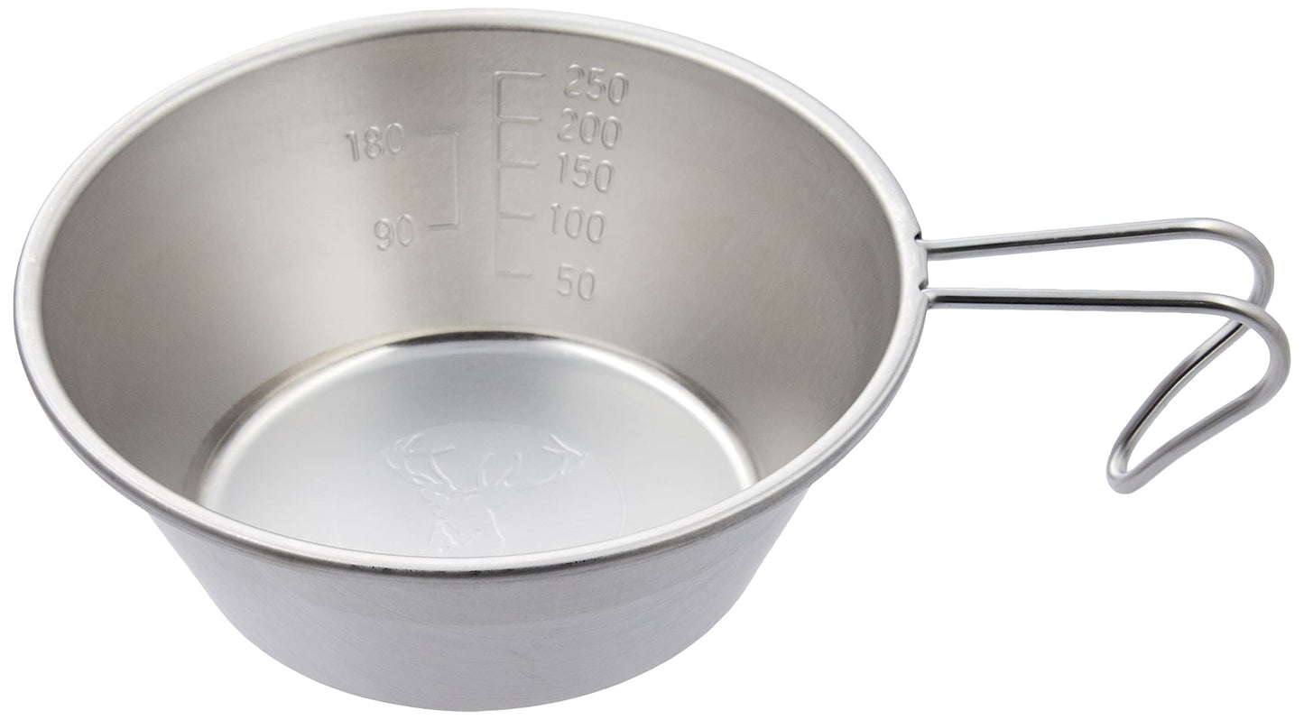 Captain Stag CS UH-46 Sierra Cup, Stainless Steel Cup, 11.8 fl oz (320 ml), Stainless Steel, Made in Japan, Tsubamesanjo, Silver (Hairline Processing)