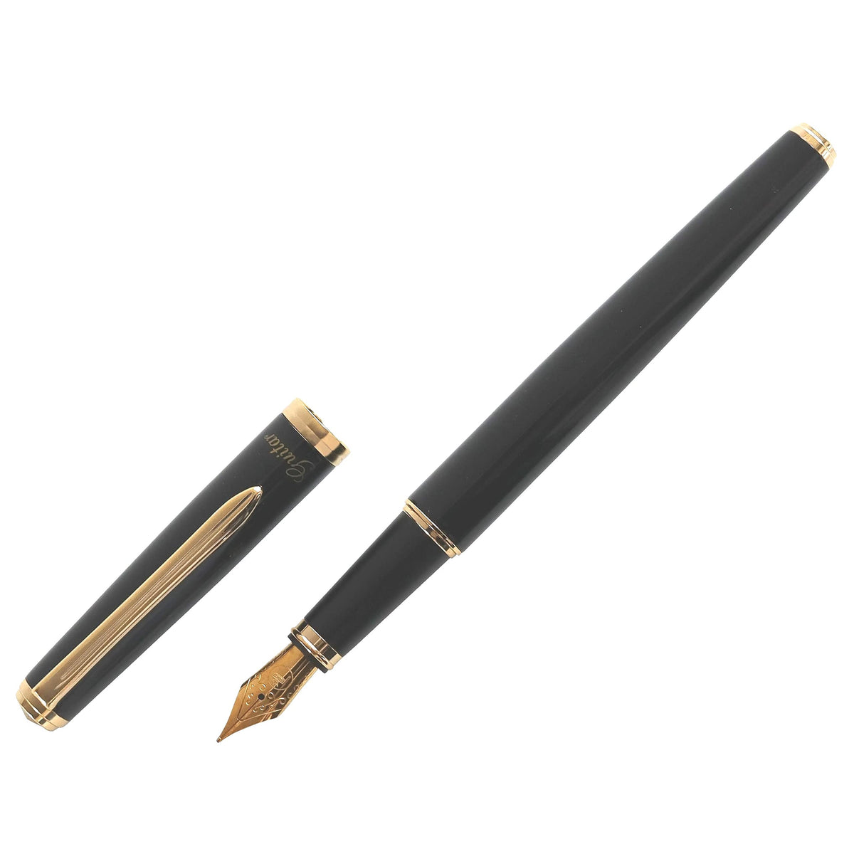 Teranishi Chemical Industry GFPNB-BK-F Guitar Fountain Pen Brillante Black F