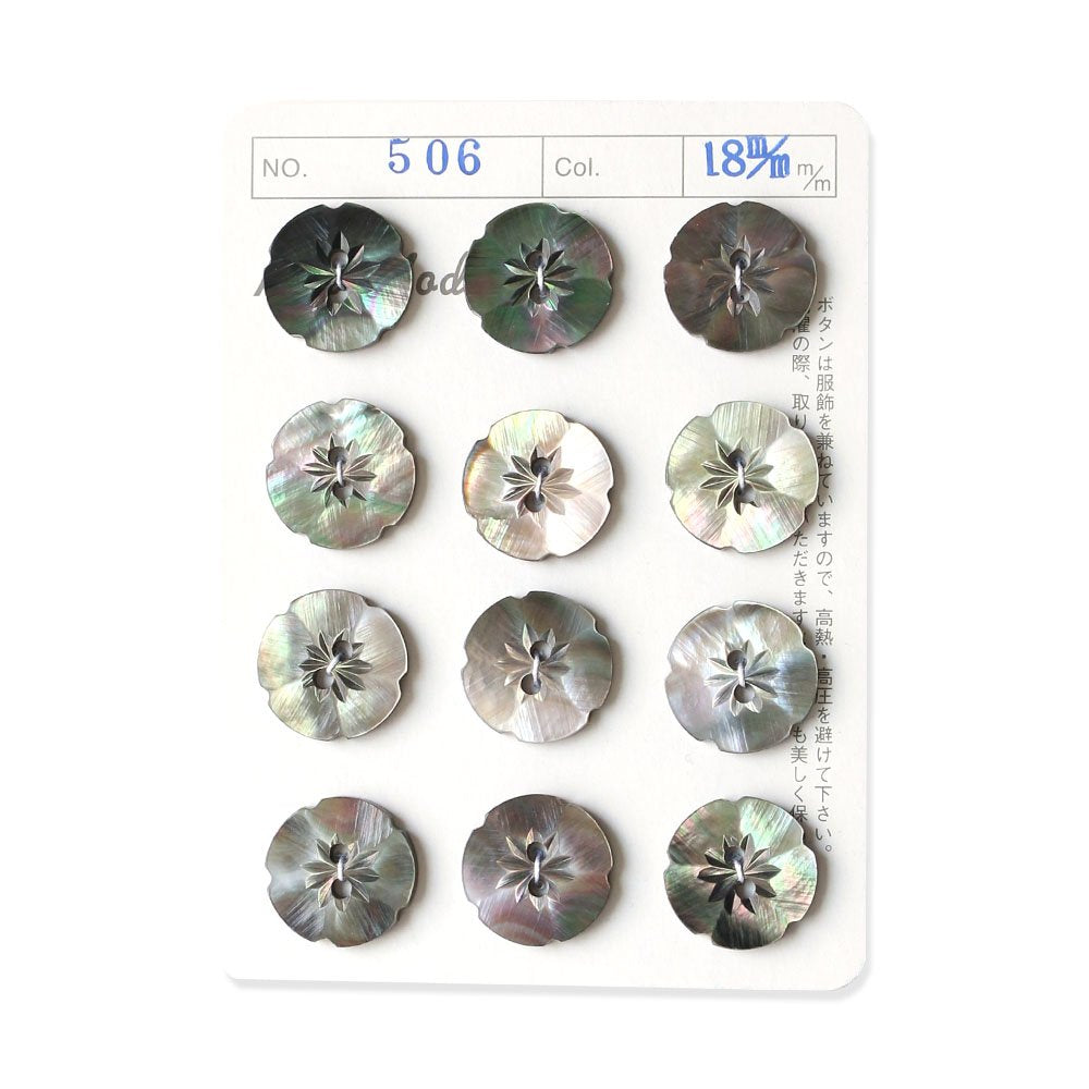 NBK IGA506-18 Shell Button, φ0.7 inches (18 mm)