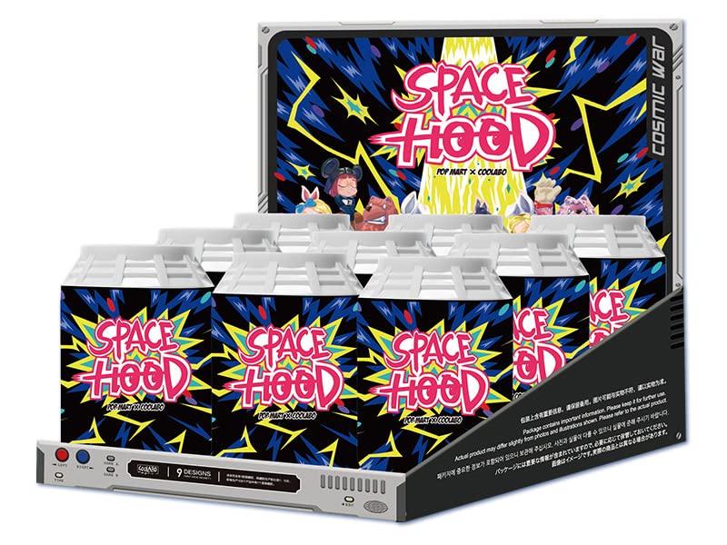 POP MART COOLABO SPACE HOOD Series PVC & ABS Trading Figures, Box of 9