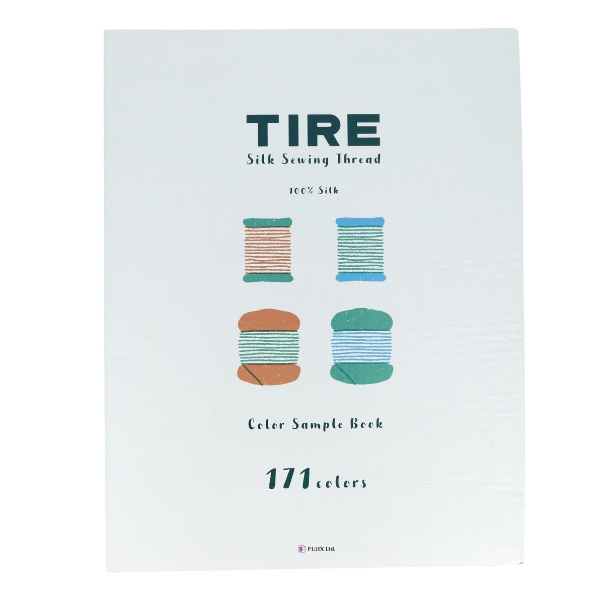 FUJIX 9094000 Tire, Silk Sewing Thread, Real Thread Sample Book, 171 Colors Available