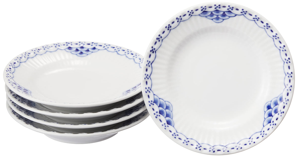 Royal Copenhagen 1017245 Princess Plate, Plate, 4.3 inches (11 cm), Set of 5, Wedding Gift, Gift