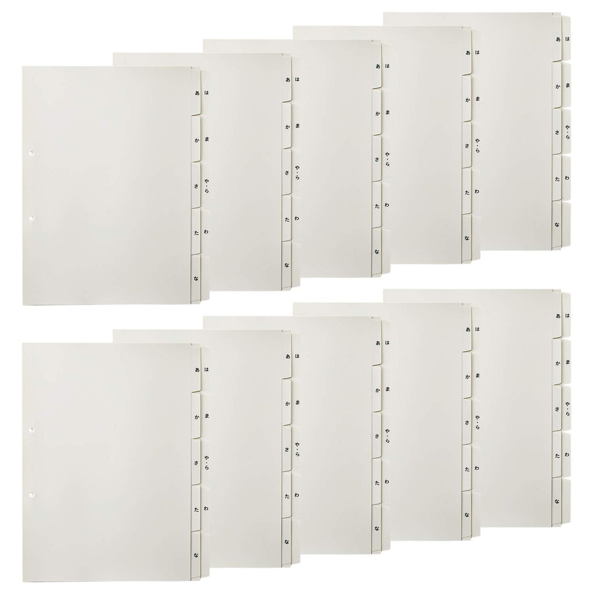 Plus Nursing Index A4, 2 Holes, Tasukea A~Wayuki 5 Mountain x 2, 98-079 x 10 Sets